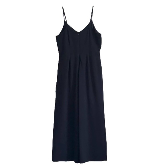 Monteau Los Angeles Jumpsuit Navy Blue Spaghetti Strap Wide Leg Size Large NEW - Picture 1 of 12